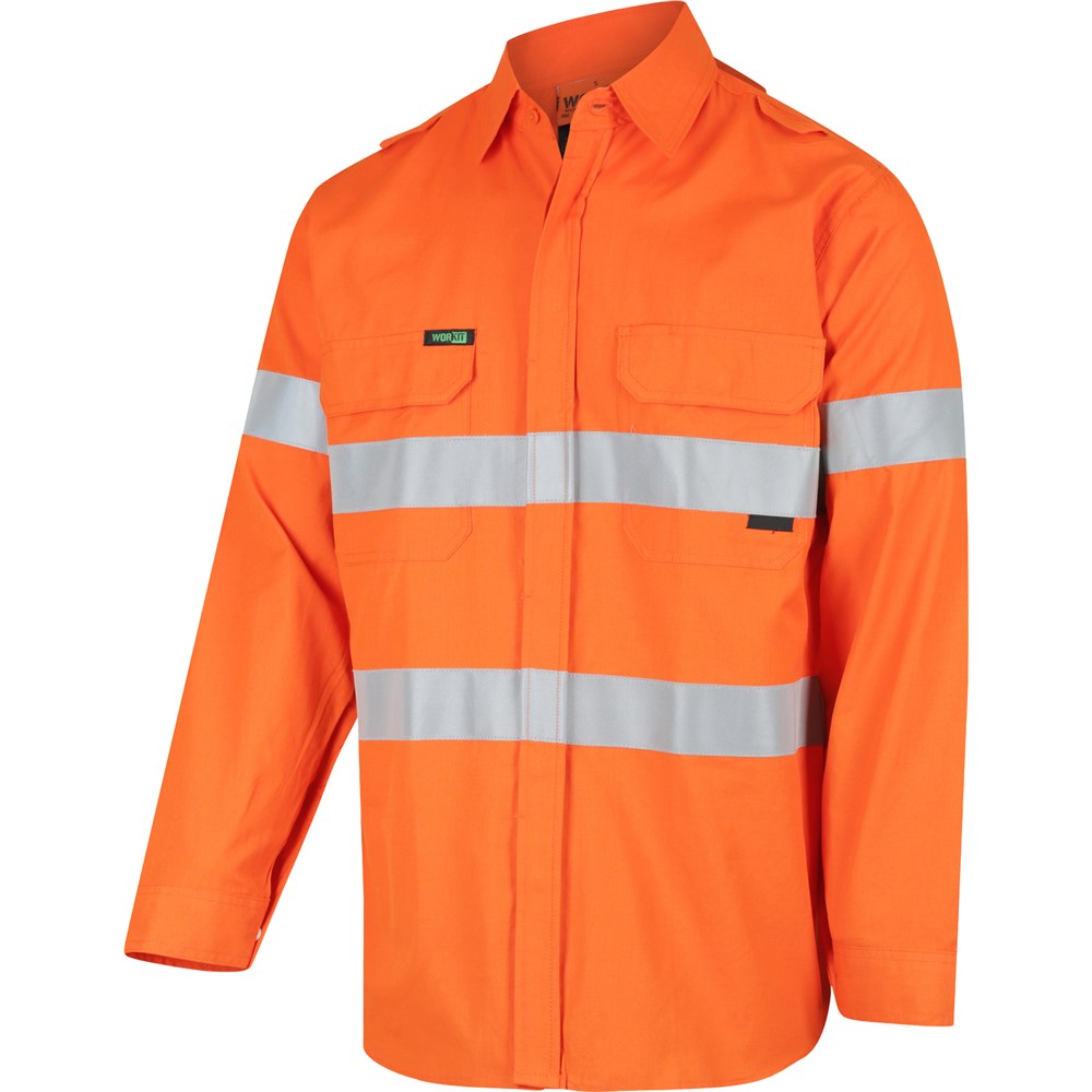 FLAREX PPE2 FR Inherent 215gsm Vented Orange Taped Shirt - Various Sizes