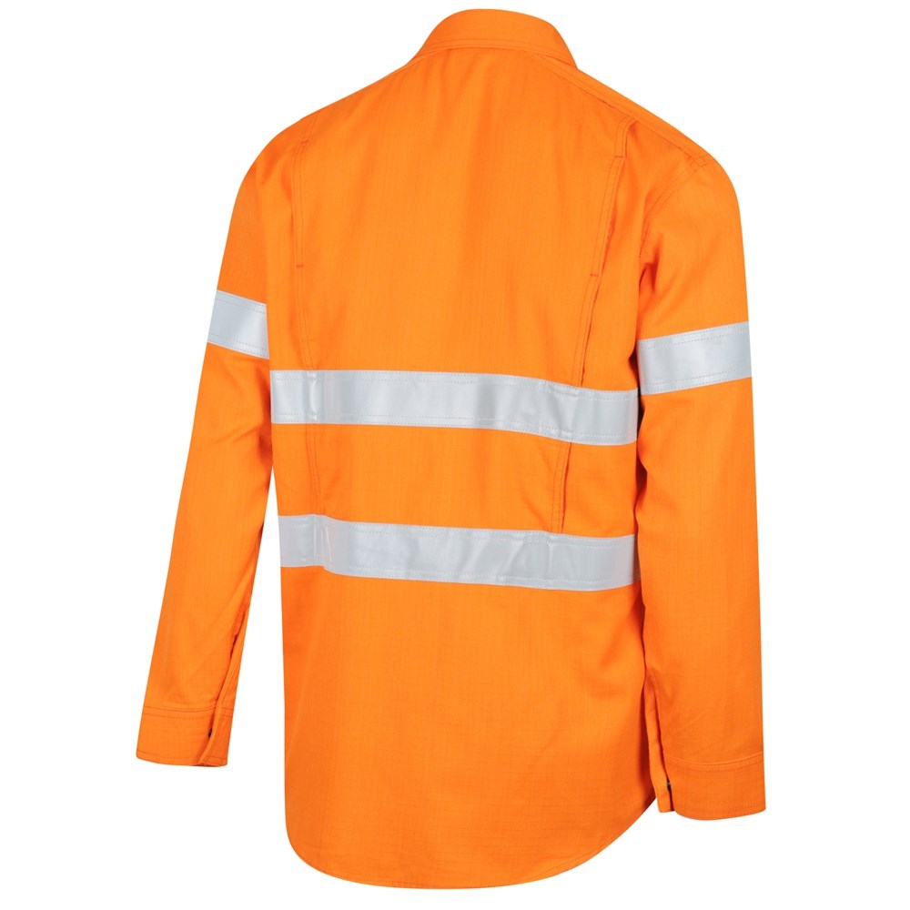 FLAREX RIPSTOP PPE2 FR Inherent 197gsm Taped Orange Shirt - Various Sizes