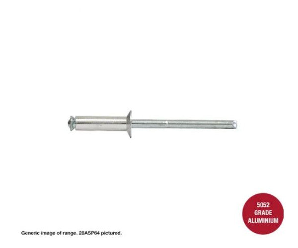 Aluminium Steel Peel Rivets 4.8mm Diameter x Max Grip in Box of 250 or 500