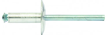 Aluminium Steel Large Flange Peel Rivets 4.8mm Diameter x Max Grip in Box of 200 or 250