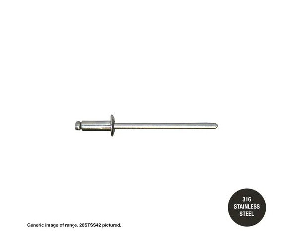 All 316 Stainless Steel Dome Head Rivets - Various Sizes Box of Various Sizes and Box Quantites