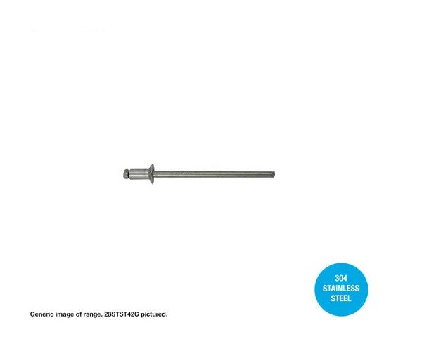 All 304 Stainless Steel Countersunk Head Rivets - Various Sizes and Box Quantities