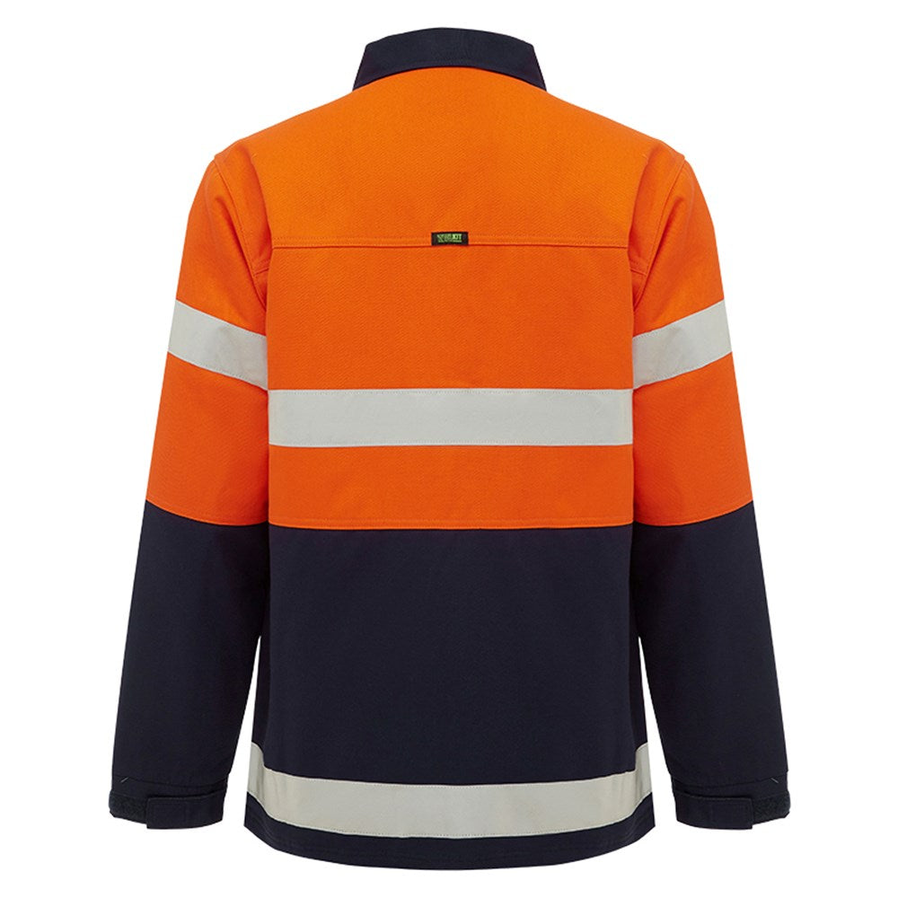 Hi Vis Taped 2 Tone Cotton Drill Jacket - 2 Colour Options in Various Sizes