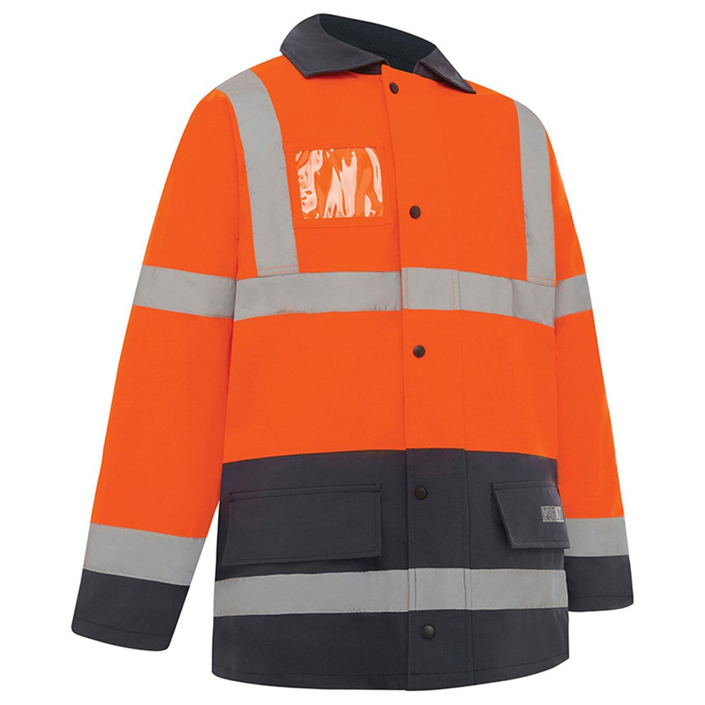 Hi Vis 2 Tone 3/4 Length Wet Weather Taped Jacket - 2 Colour Options in Various Sizes