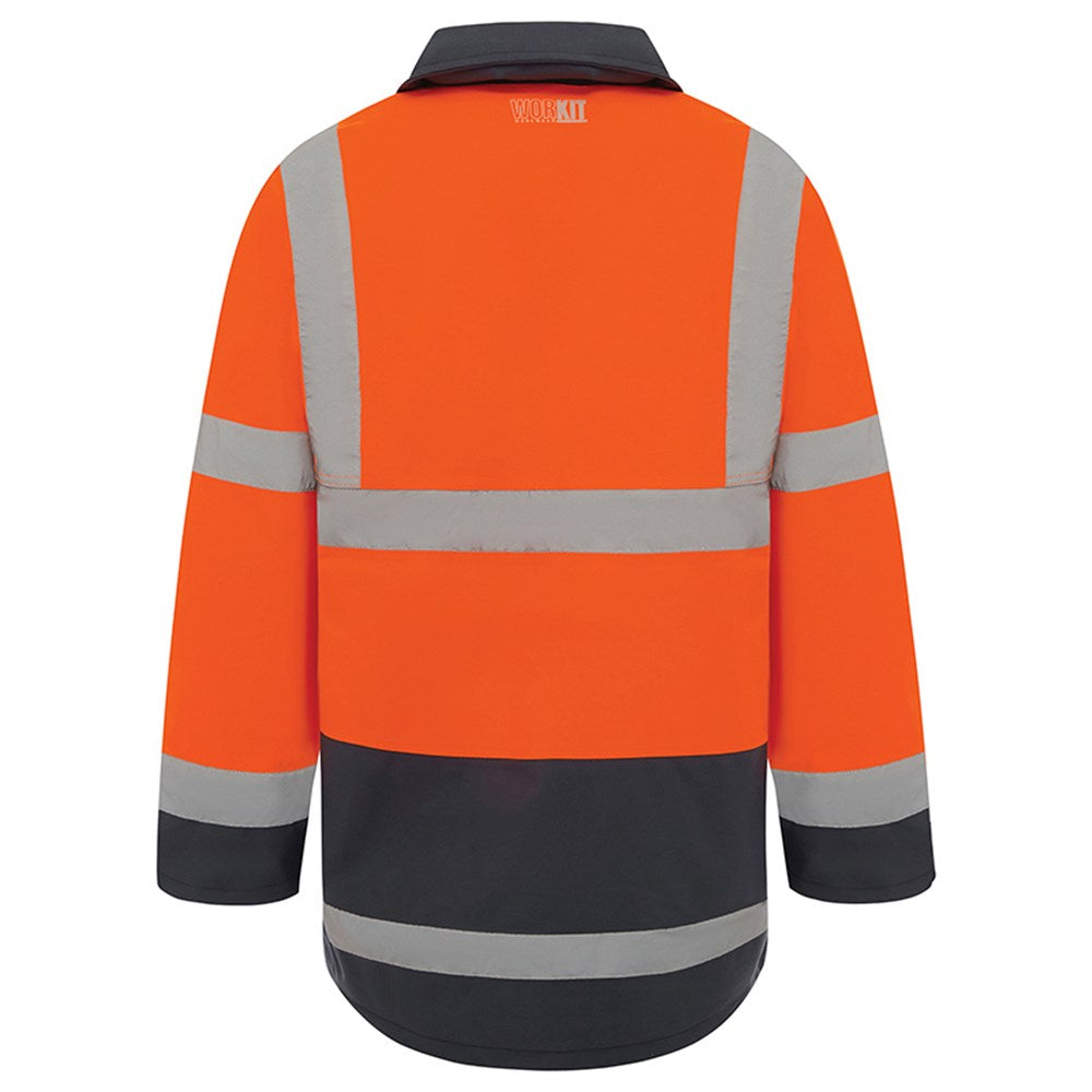 Hi Vis 2 Tone 3/4 Length Wet Weather Taped Jacket - 2 Colour Options in Various Sizes