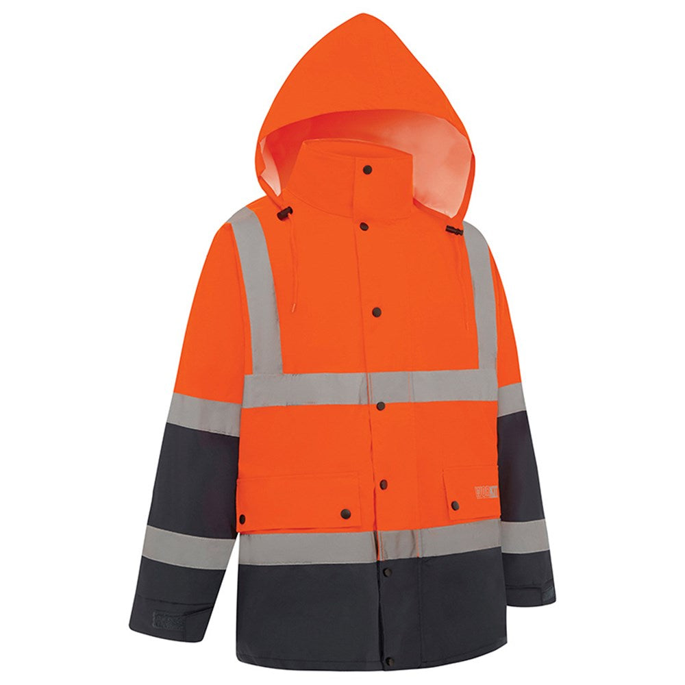 Hi Vis Taped 2 Tone Waterproof Rain Jacket - 2 Colour Options in Various Sizes