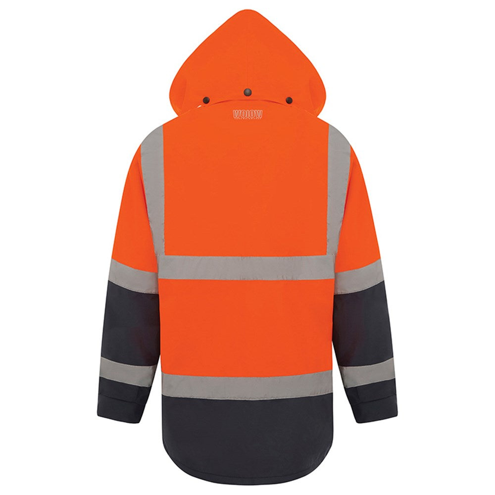 Hi Vis Taped 2 Tone Waterproof Rain Jacket - 2 Colour Options in Various Sizes