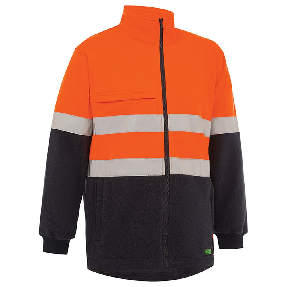 Hi Vis 2 Tone Zip Through Taped Fleece Jumper - 2 Colour Options in Various Sizes