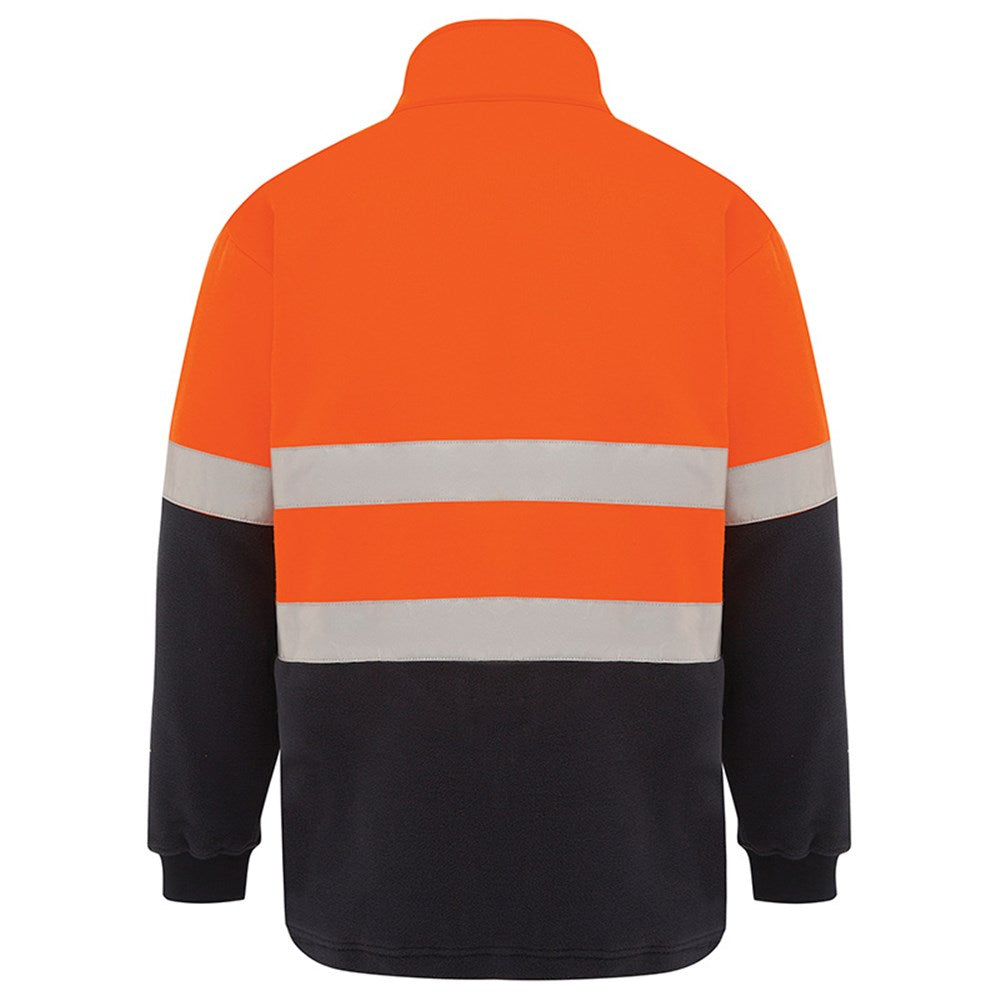Hi Vis 2 Tone Zip Through Taped Fleece Jumper - 2 Colour Options in Various Sizes