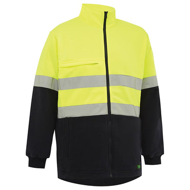 Hi Vis 2 Tone Zip Through Taped Fleece Jumper - 2 Colour Options in Various Sizes
