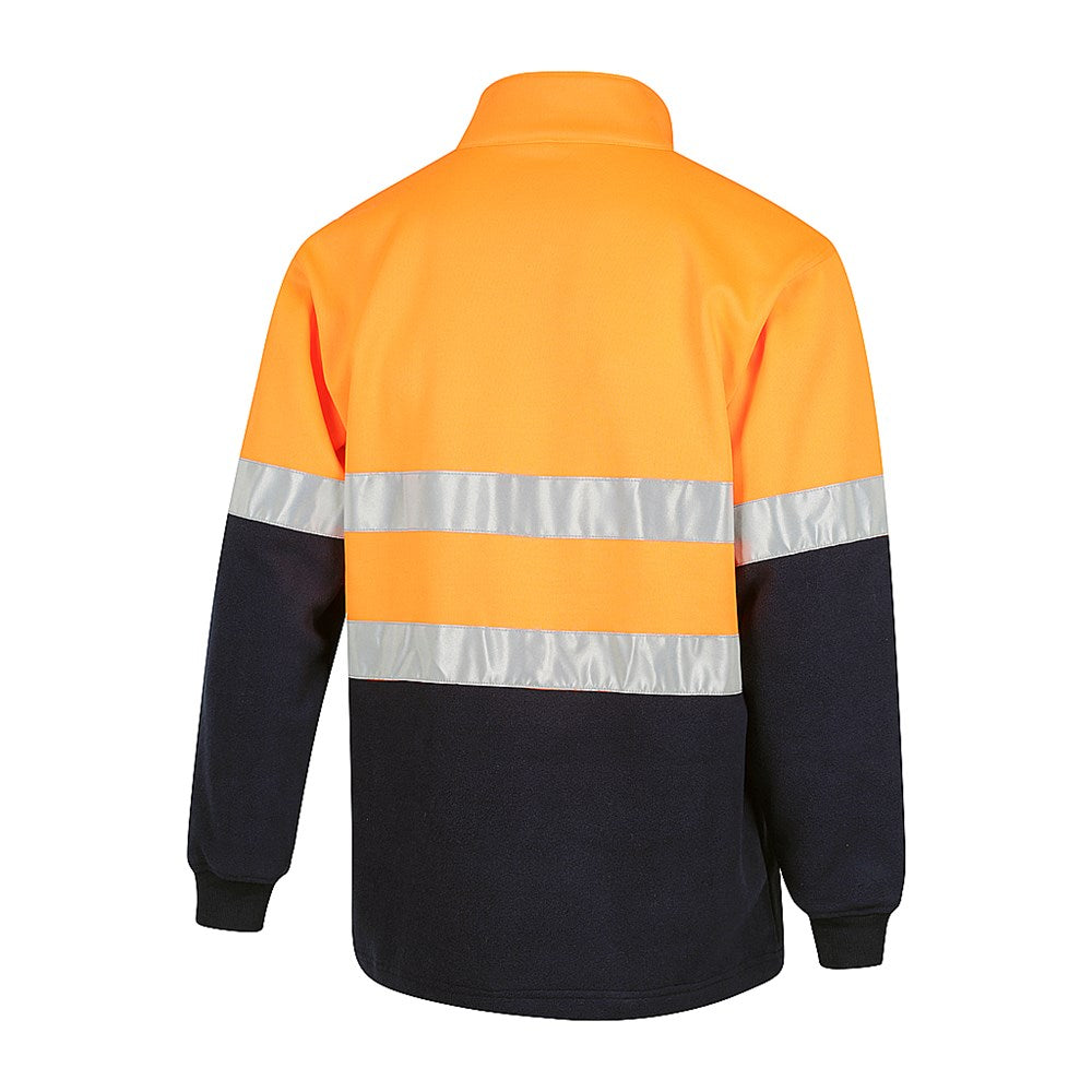 Hi Vis 2 Tone Zip Through Taped Fleece Jumper - 2 Colour Options in Various Sizes
