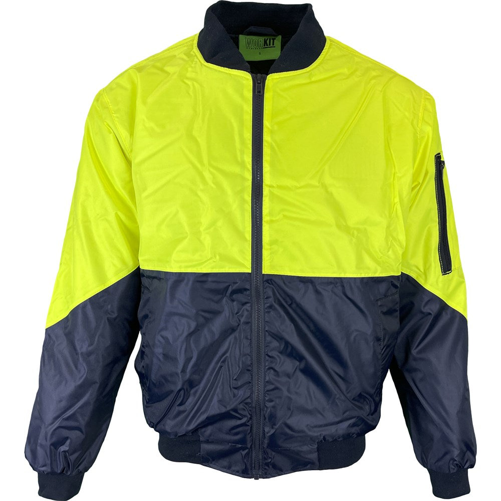 Hi-Vis 2 Tone Wet Weather Bomber Jacket - 2 Colour Options in Various Sizes