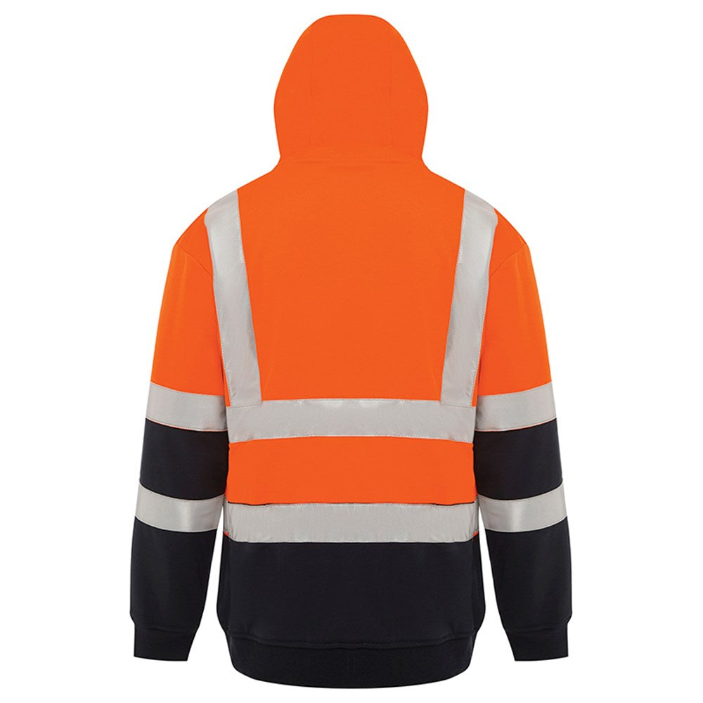 Hi Vis 2 Tone Full Zip Tech Fleece Taped Hoodie - 2 Colour Options in Various Sizes