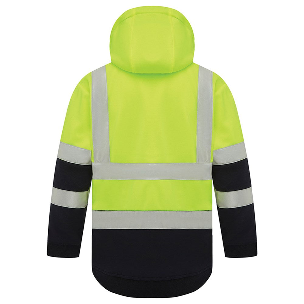 Hi Vis 2 Tone Full Zip Tech Fleece Taped Hoodie - 2 Colour Options in Various Sizes
