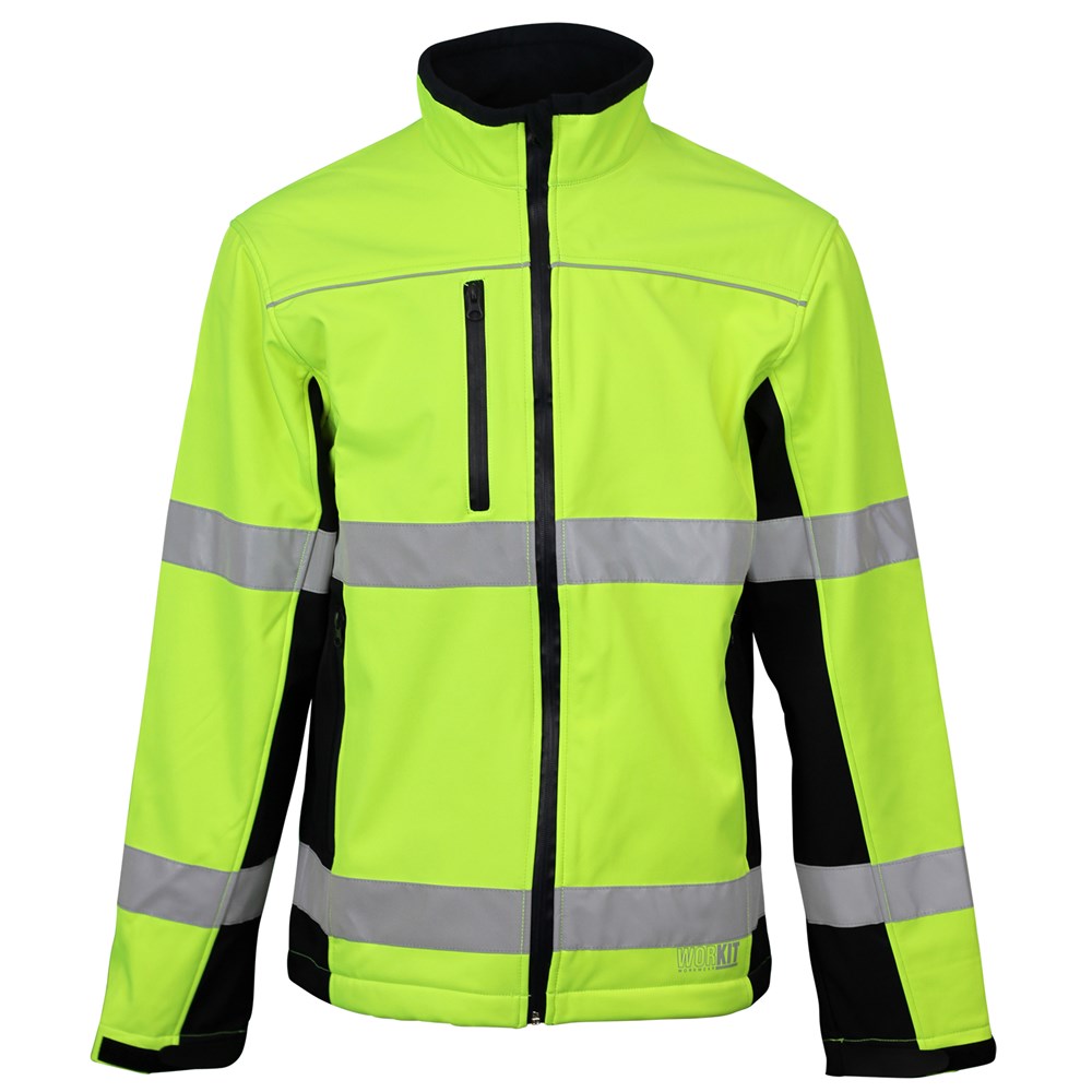 Hi Vis Taped Biomotion Soft Shell Jacket - 2 Colour Options in Various Sizes