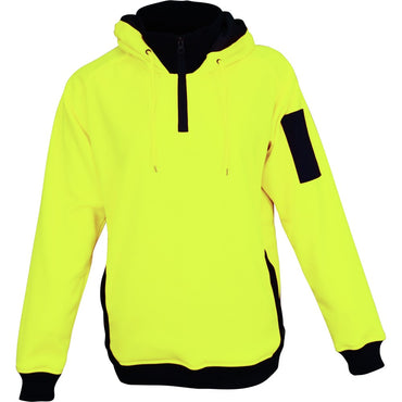 Womens Hi-Vis 1/4 Zip Tech Fleece Hoodie 2 colour options in Various Sizes