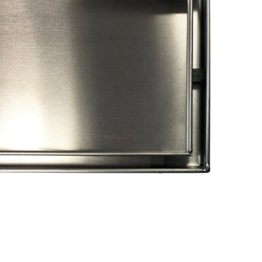 Radiant Warm Brushed Nickel 316 Stainless Steel Square Tile Insert Shower Grate - 100mm x 100mm x Outlet Diameter