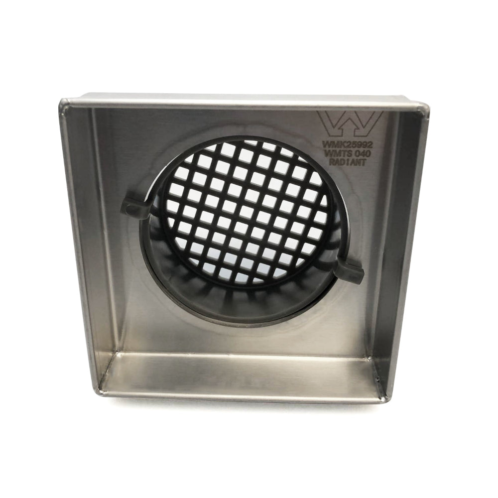 Radiant 316 Stainless Steel Square Tile Insert Shower Grate - 2 Size Options in 3 Outlet Sizes