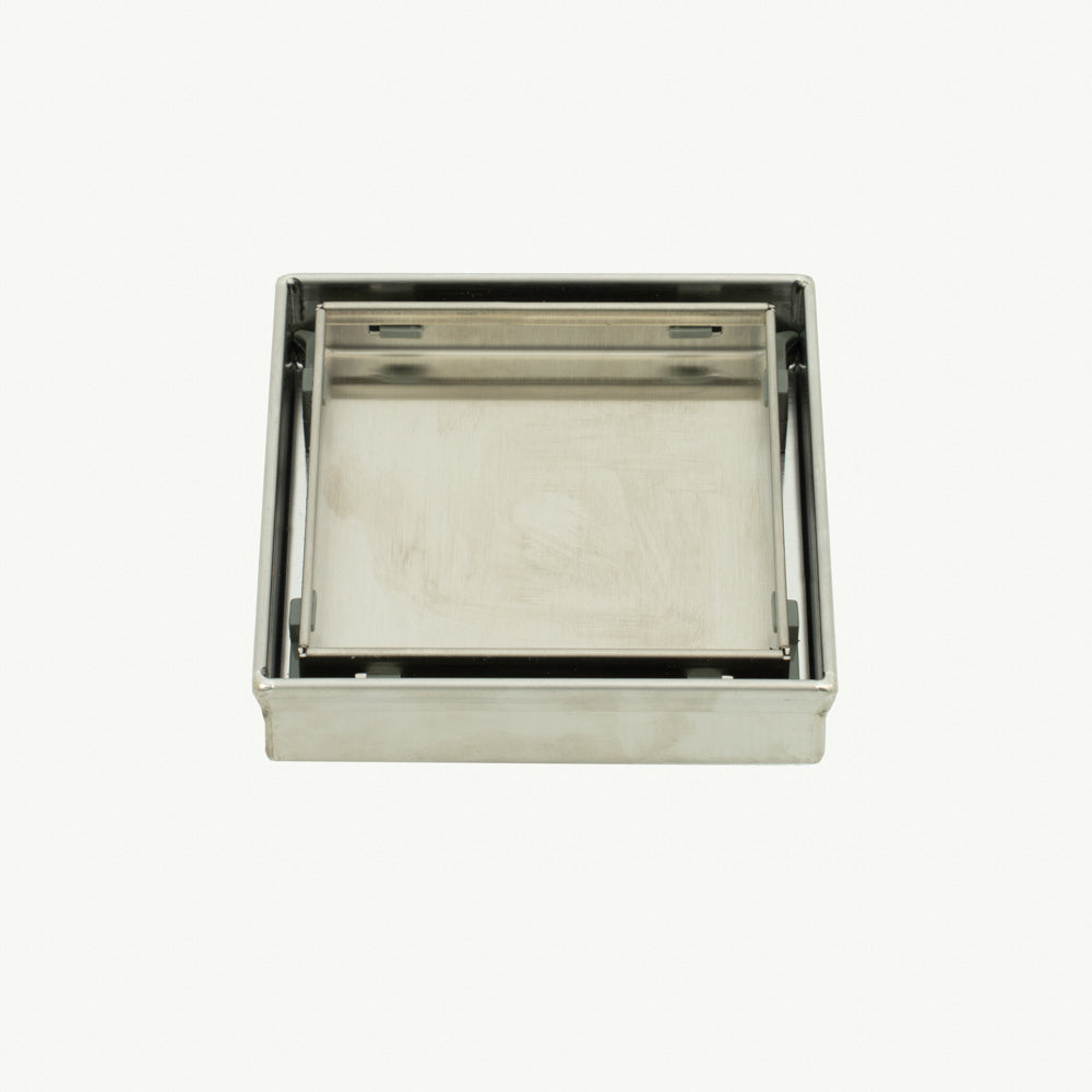 Radiant 316 Stainless Steel Square Tile Insert Shower Grate - 2 Size Options in 3 Outlet Sizes