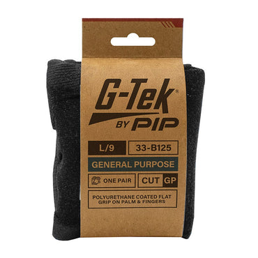 G-Tek 13G Black Nylon GP Palm Dip Gloves - 12 Pairs in 6 Size Options