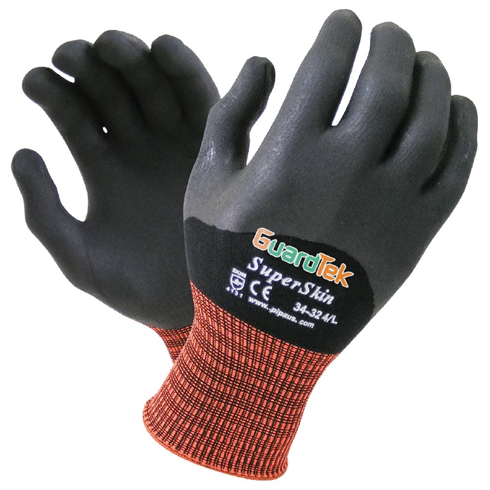 G-Tek Superskin Half Coat Gloves - 12 Pairs in 3 Size Options