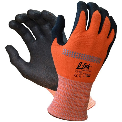 G-Tek Superskin Hi-Vis Orange Gloves - 5 Size Options