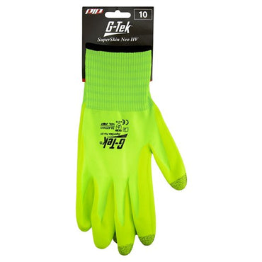 G-Tek Superskin NEO Hi Vis Gloves - 6 Size Options