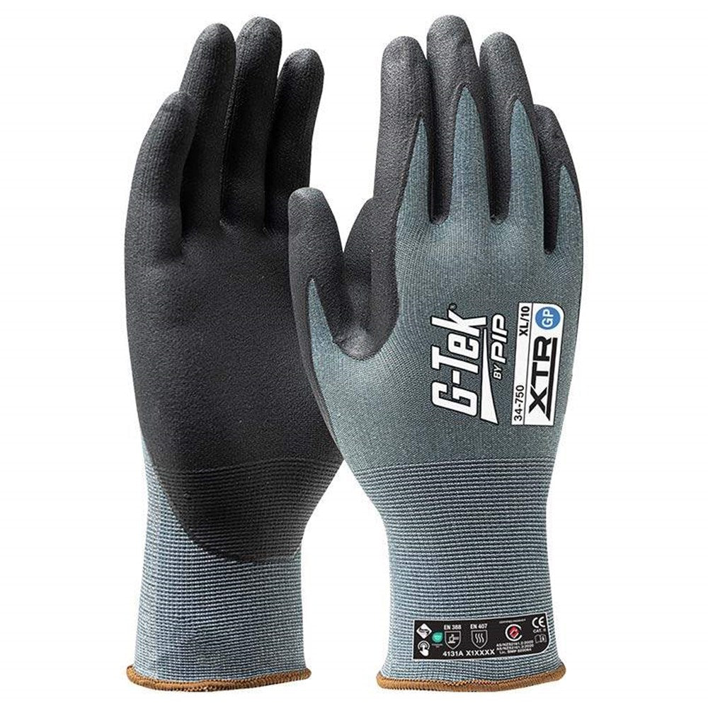 G-Tek Xtr 15G Gp Palm Dip Gloves - 12 Pairs in 7 Size Options