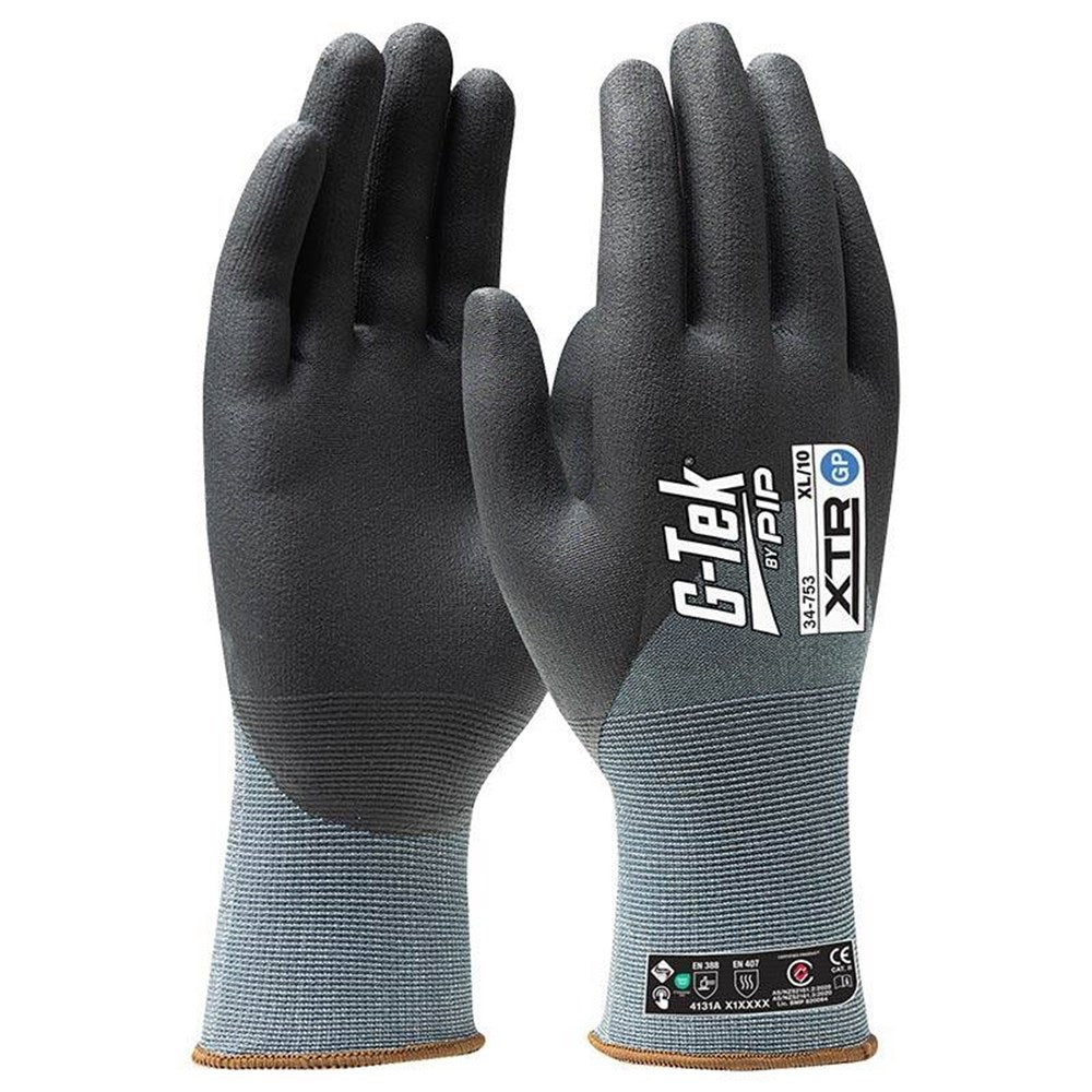G-Tek Xtr 15G Gp Nitrile 3/4 Dip Gloves - 12 Pairs in 7 Size Options