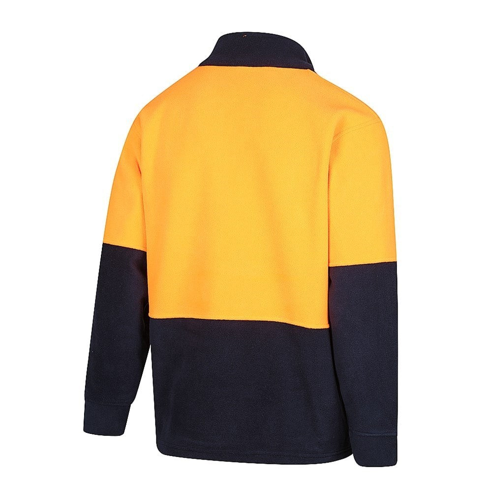 Hi Vis 2 Tone 1/4 Zip Polar Fleece Jumper - 2 Colour Options in Various Sizes