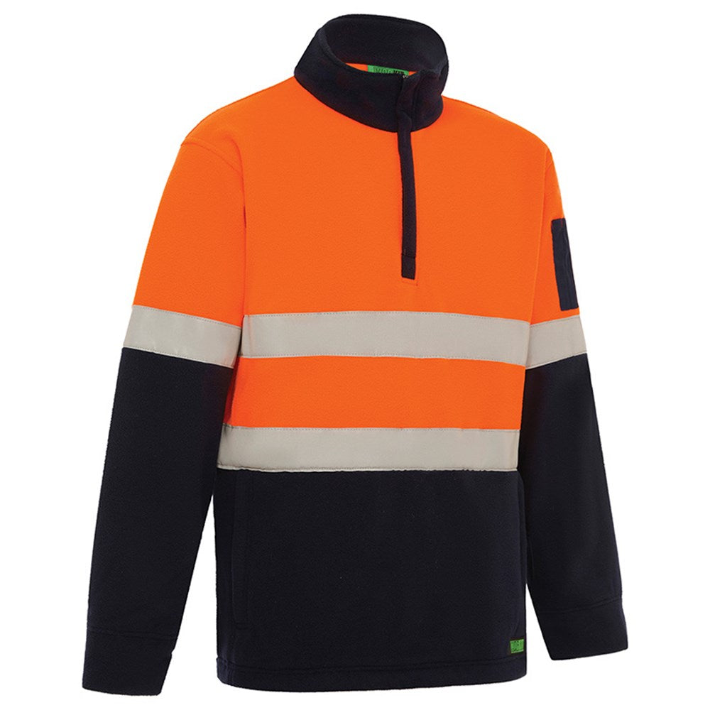 Hi Vis 2 Tone 1/4 Zip Taped Polar Fleece Jumper - 2 Colour Options in Various Sizes