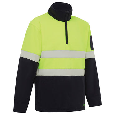 Hi Vis 2 Tone 1/4 Zip Taped Polar Fleece Jumper - 2 Colour Options in Various Sizes