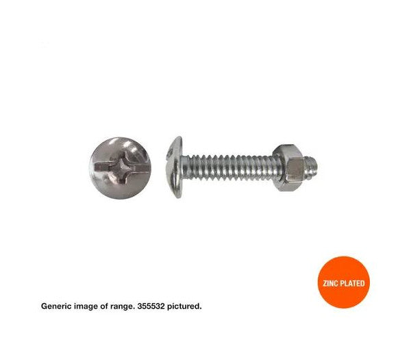 Roofing Zinc Bolt & Nut – Various Diameters and Imperial Length
