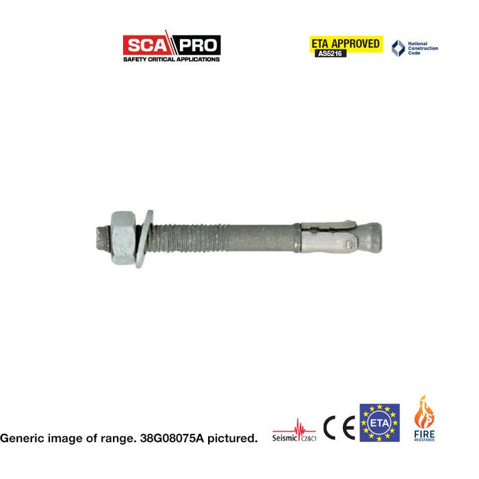 Macsim Hex Head Wedge Anchor Galvanised ETA APPROVED - Various Sizes and Quantities