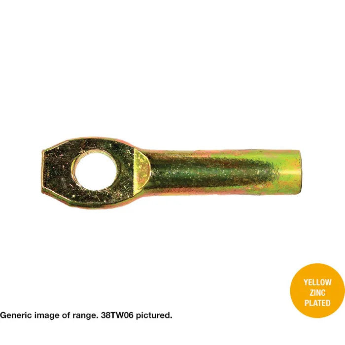 Macsim Tie Wire Eye Bolt Yellow Zinc Plated - Pack of 100 - Various Sizes