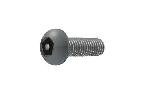 Pentaforce Button Head 304 Stainless Steel Machine 6-32 UNC Screw - Box of 100 in 2 Lengths