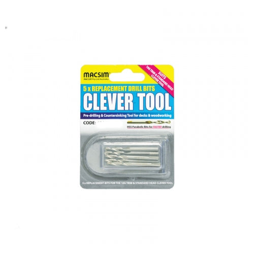 Macsim Clever Tool Replacement Drill Bits - Pack of 5 - Various Sizes