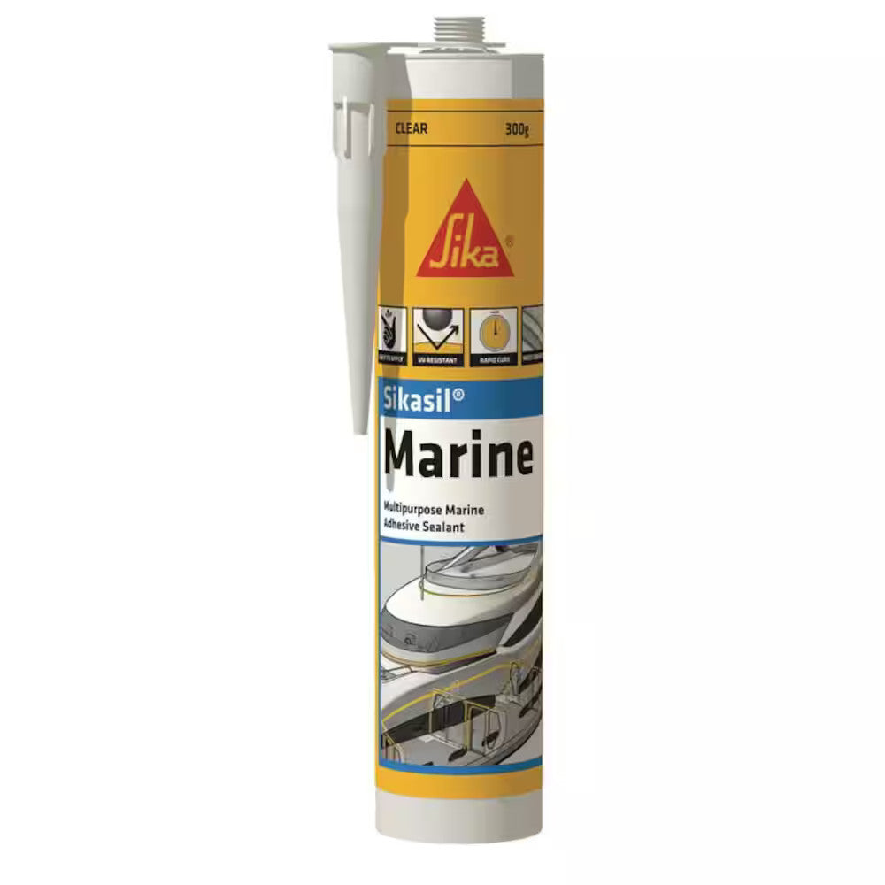 SikaSil Marine Clear 300g Cartridge or 75g Blister Tube