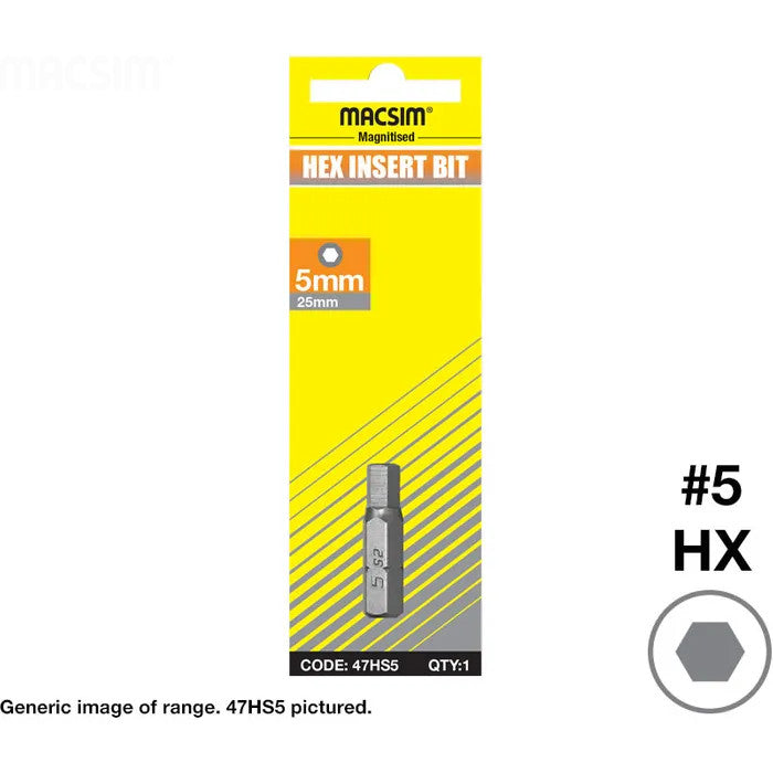 Hex Insert Screwdriver Bits - Various Sizes and Quantities