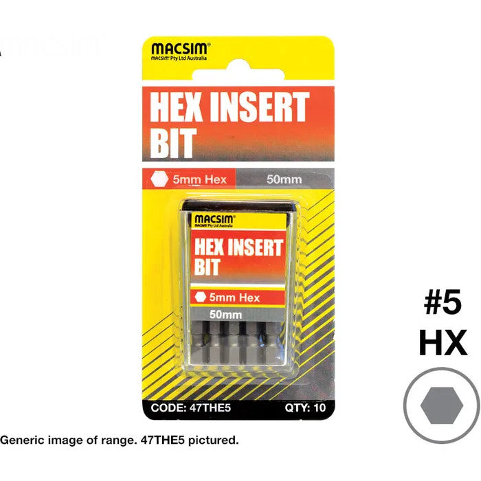 Hex Insert Screwdriver Bits - Various Sizes and Quantities