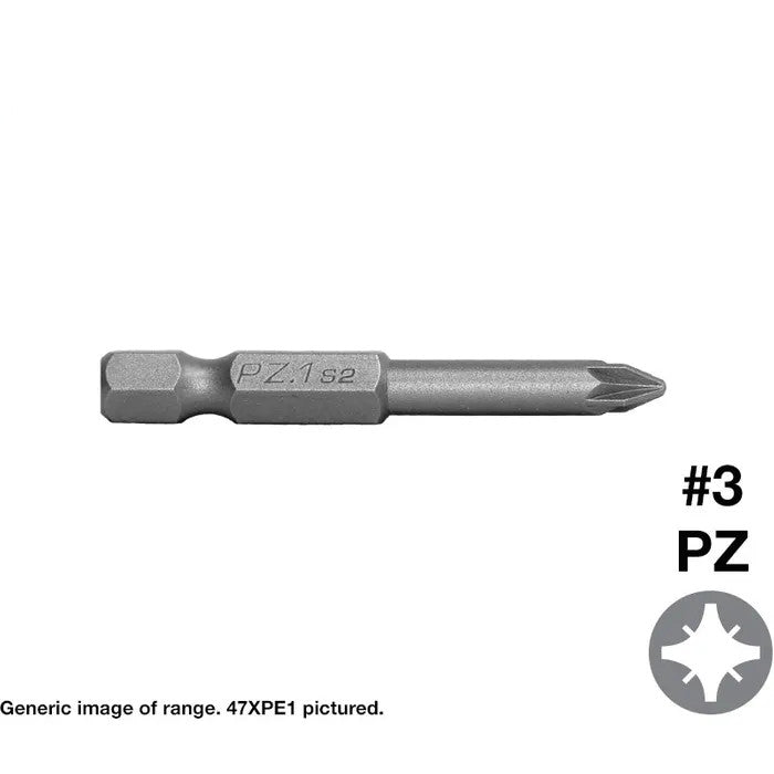 Pozi Drive Insert Bits in Various # Sizes - Pack of 10