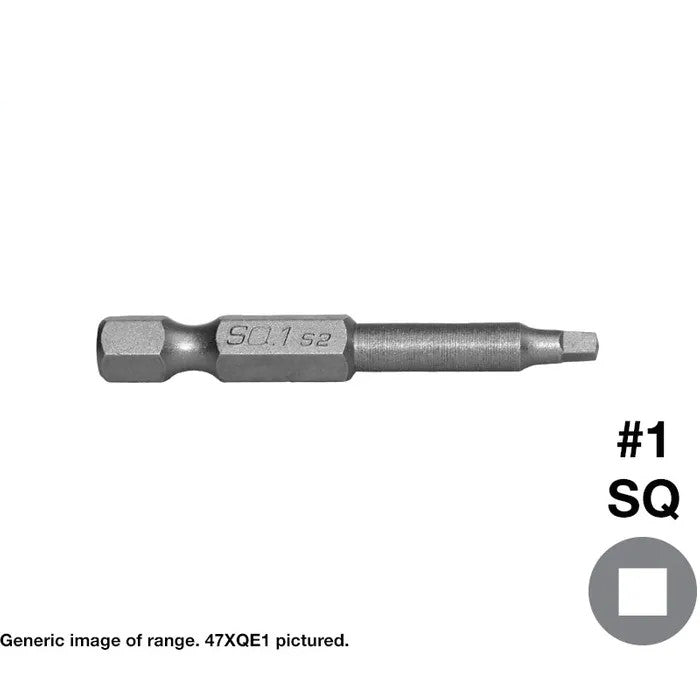 Square Drive Screwdriver Insert Bits - Various Sizes and Pack Quantities