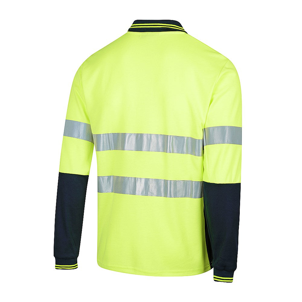 Hi Vis Long Sleeve Taped Polo Shirt - 2 Colour Options in Various Sizes