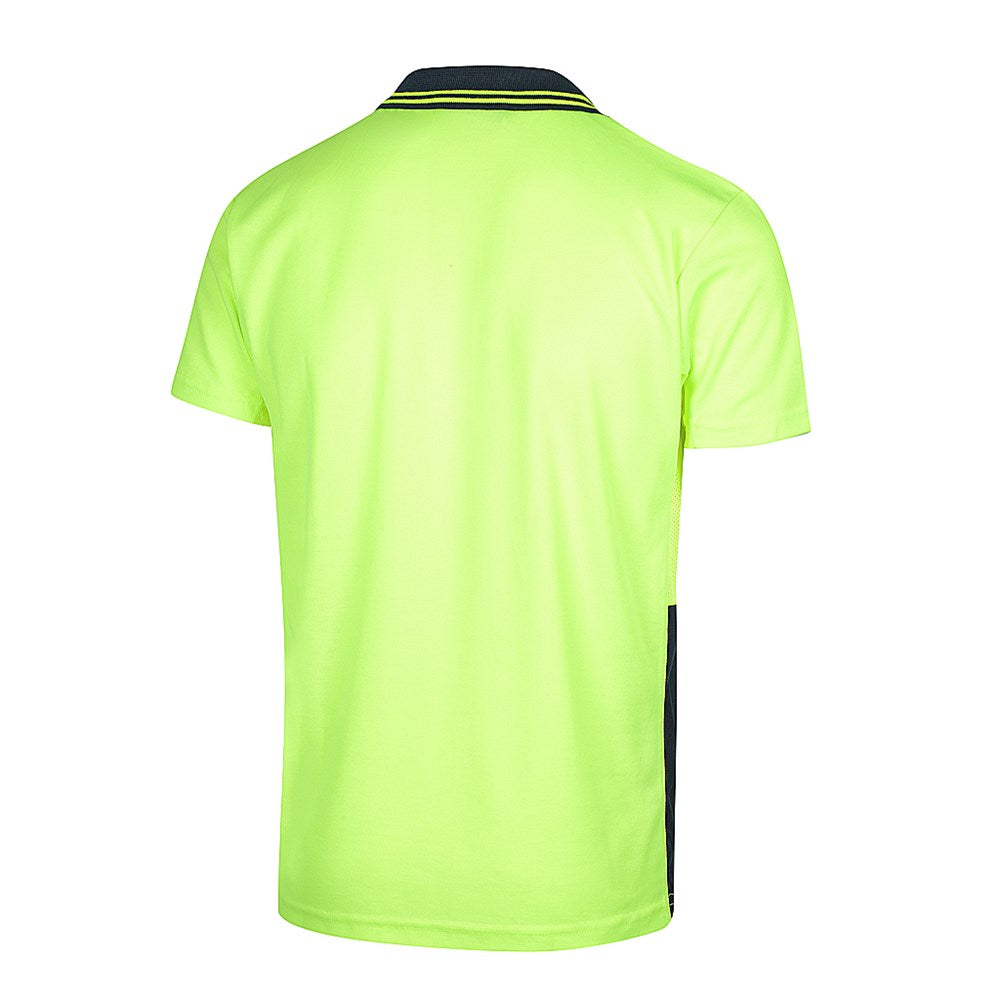 Hi Vis Short Sleeve Poly Cotton 2 Tone Polo Shirt - 2 Colour Options in Various Sizes