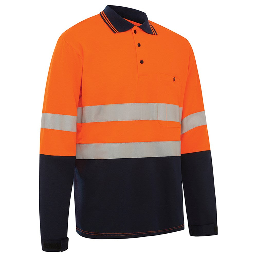 Kevlar Cut Protection Hi Vis Long Sleeve Taped Polo Shirt - 2 Colour Options in Various Sizes