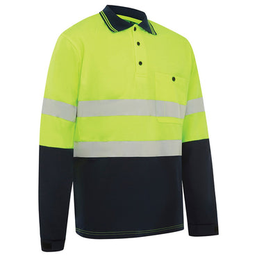 Kevlar Cut Protection Hi Vis Long Sleeve Taped Polo Shirt - 2 Colour Options in Various Sizes
