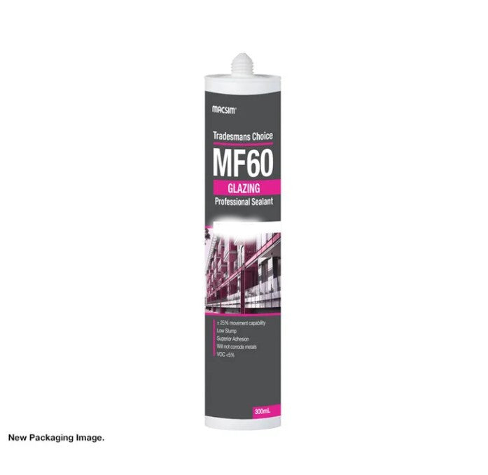 MF60 Glazing Silicone Sealant Black, Grey or Translucent 300ml Cartridges - Box of 10