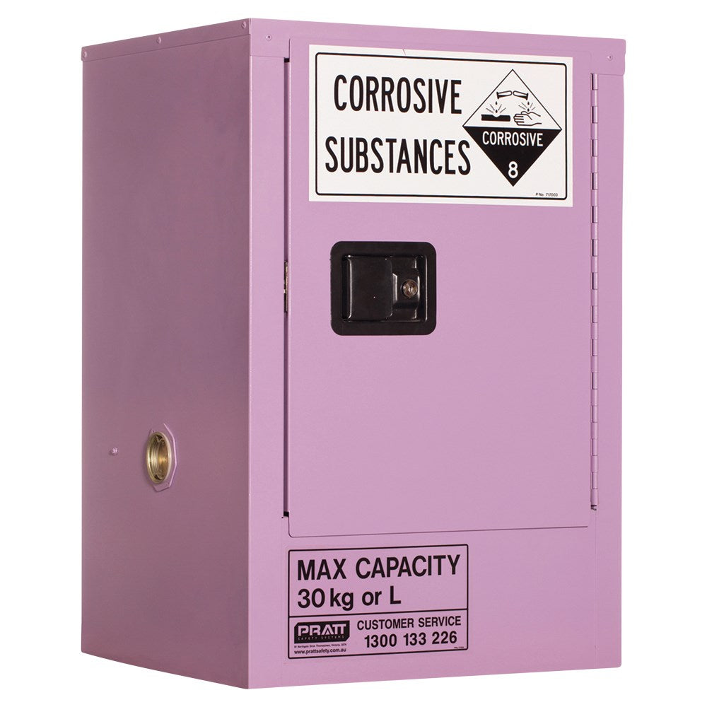 Pratt Class 8 Corrosive Substance Storage Cabinets Metal - Various Door Shelf Combinations