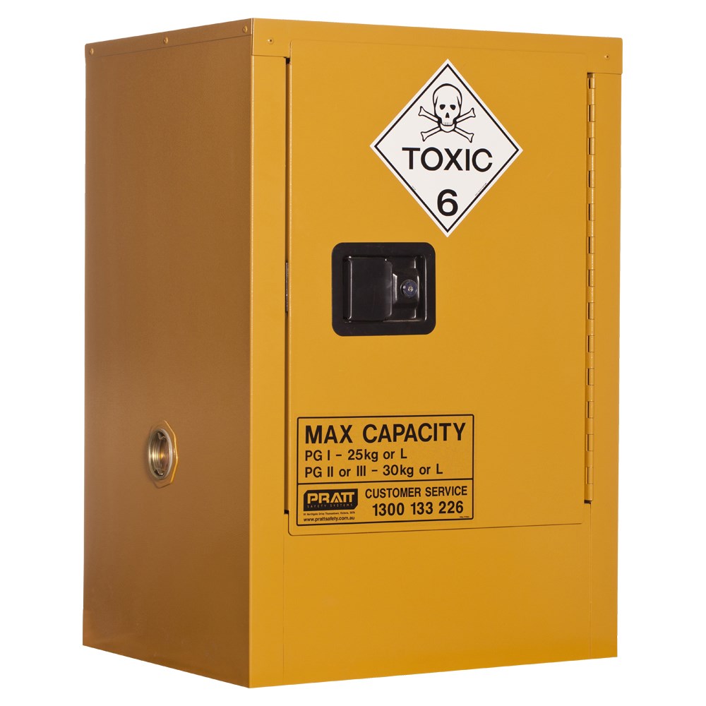Pratt Class 6 Toxic Substance Storage Cabinet - Various Door Shelf Combinations
