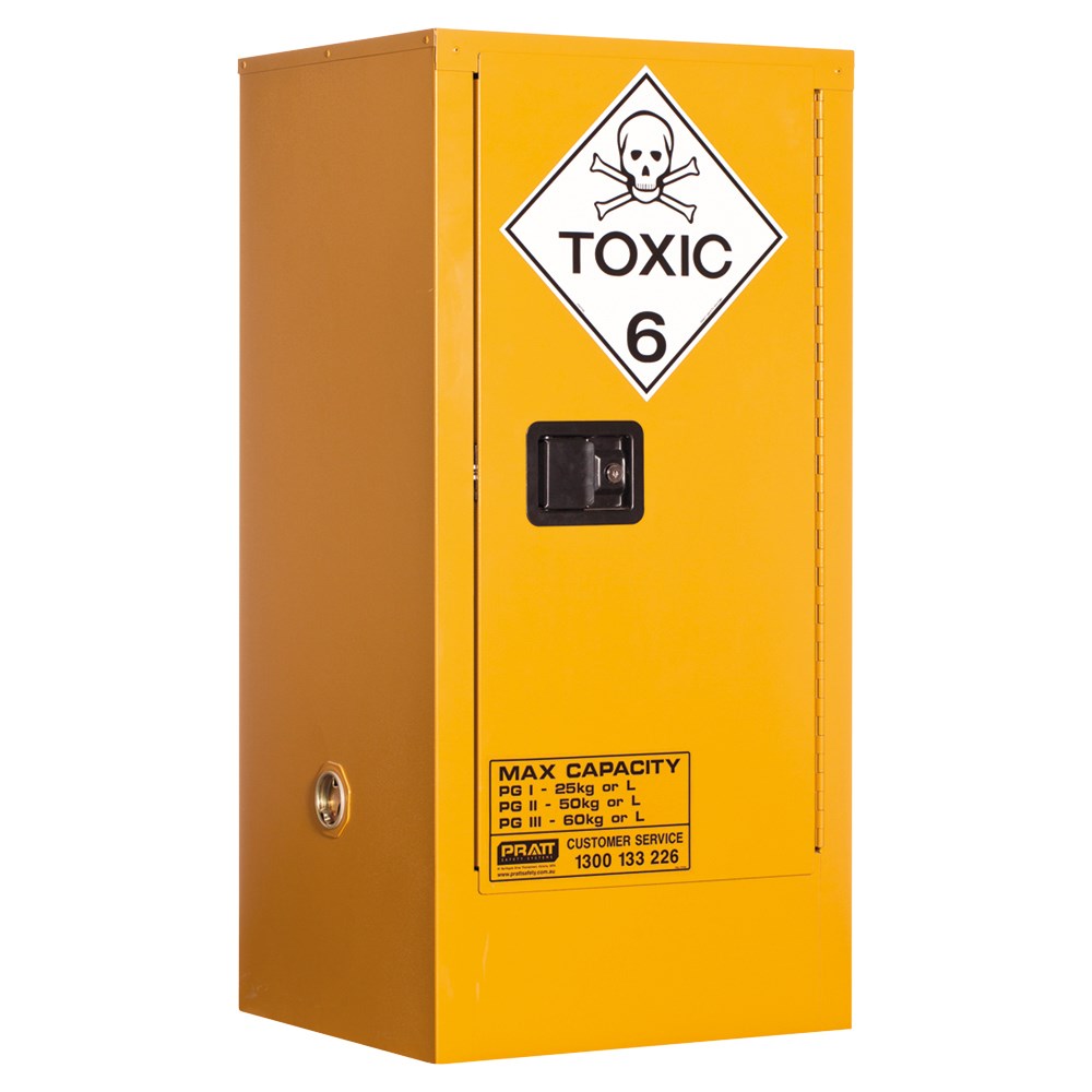 Pratt Class 6 Toxic Substance Storage Cabinet - Various Door Shelf Combinations